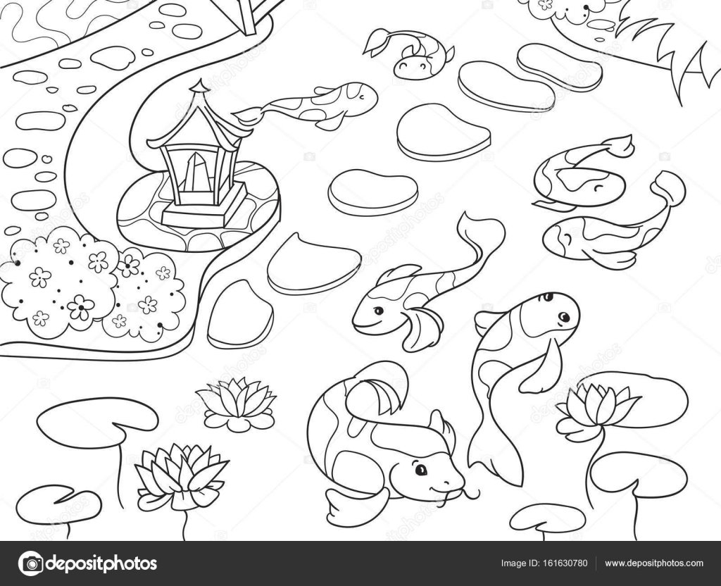 Download Nature Of Japan Coloring Book For Children Cartoon Japanese Garden Vector Illustration Vector Image By C Toricheks2016 Gmail Com Vector Stock 161630780