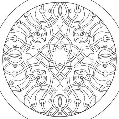 Mandala topu çiçek raster için yetişkin renklendirme