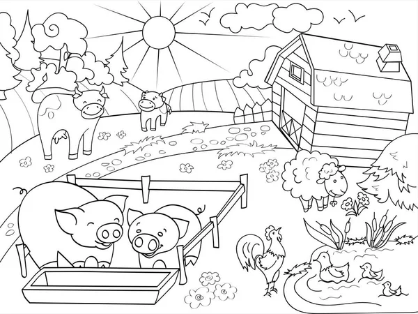 Foto De Stock Frutas Desenho Para Colorir Livro, Royalty-Free