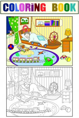 çocuklar çocukluk oda müziği üzerinde boyama