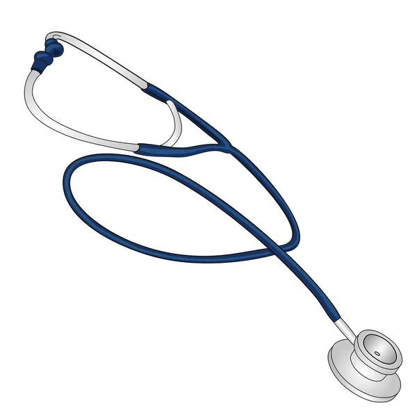 Stethoscoop. Medische object op een witte achtergrond. Vector-object op een witte achtergrond — Stockvector