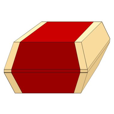 Burger kutusu veya vektör ambalaj. Fast food beyaz bir arka plan üzerinde nesne