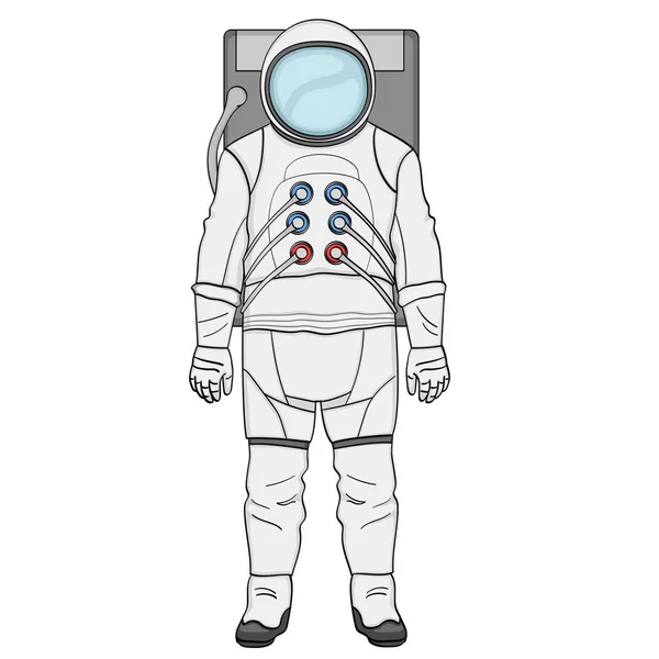 Astronaut muž v obleku je izolovaný objekt na bílém pozadí. — Stockový vektor
