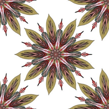 Kusursuz. Farklı bitki ve ağaçların renk yaprakları, kartopları. Çizgi film vektörü