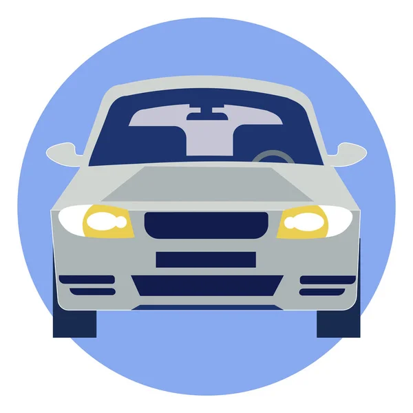 Auto logo rijdt. In minimalistische stijl Cartoon platte raster — Stockfoto