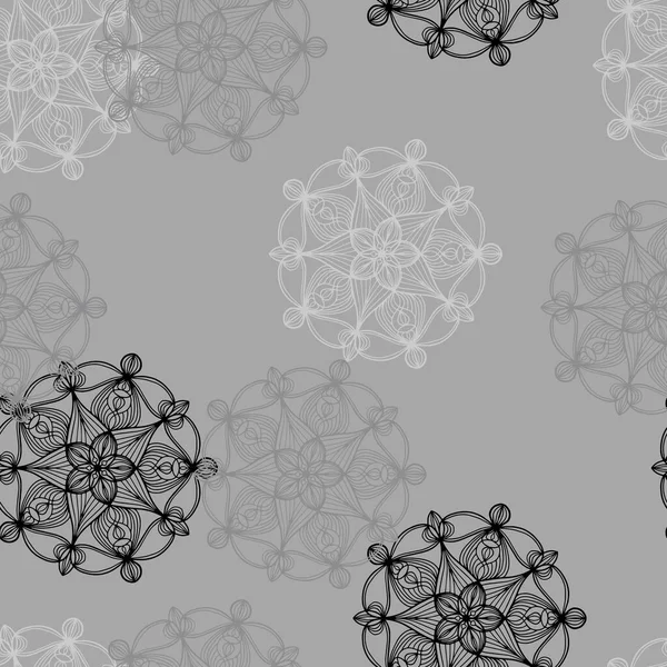 Απρόσκοπτη, Dark Gray raster αφηρημένη σχεδίαση με φύλλα. Ζωηρόχρωμα λουλούδια. Χειροποίητο σχέδιο για το web, περιτύλιγμα. — Φωτογραφία Αρχείου