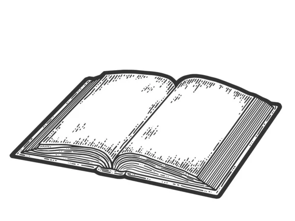 Objetos isolados, livro aberto. Sketch imitação placa de arranhão . — Fotografia de Stock