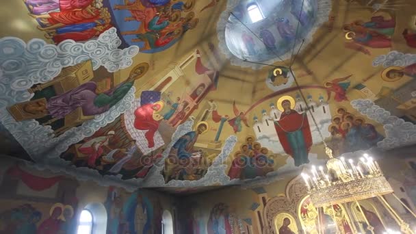 BELOVO, RUSIA 24 DE MAYO DE 2017: Panorama de la Iglesia Ortodoxa — Vídeo de stock