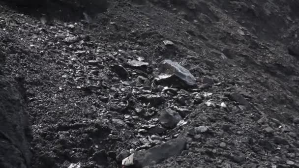Charcoal Coal Pile Footage Russia — Stock Video