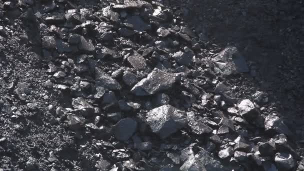 Houtskool Kolen Stapel Beeldmateriaal Rusland — Stockvideo