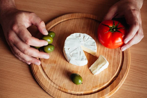 Delicious dinner with cheese — Stock Photo, Image