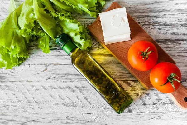 Cocinar Una Ensalada Fresca Saludable Con Pollo Toronja Queso Tomates — Foto de Stock