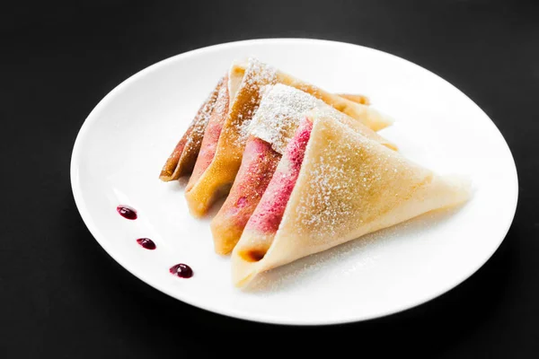 Dolce Dessert Casalingo Con Marmellata — Foto Stock