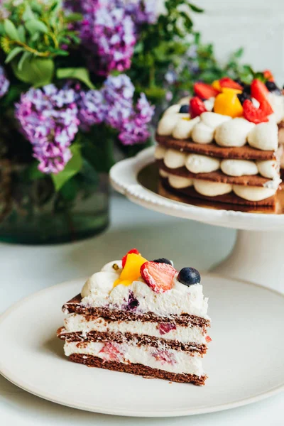 Delicious Beautiful Dessert Family Bakery — Stock Photo, Image