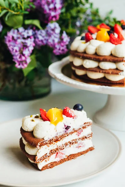 Delicious Beautiful Dessert Family Bakery — Stock Photo, Image