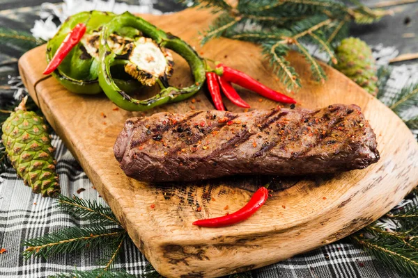 Carne Porco Cara Qualidade Fresca Bife Restaurante — Fotografia de Stock