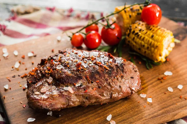 Steak Bœuf Porc Frais Qualité Dans Restaurant — Photo