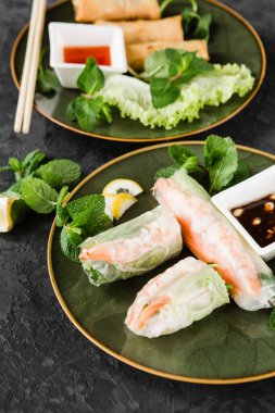 Güzel bir Vietnam mutfağı.