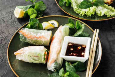 Güzel bir Vietnam mutfağı.