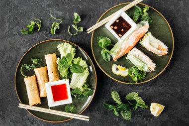 Güzel bir Vietnam mutfağı.