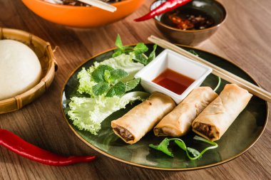 Güzel bir Vietnam mutfağı.