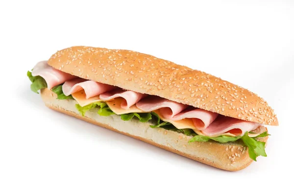 Bir fast food ürününün beyaz arka planda izole edilmiş fotoğrafı