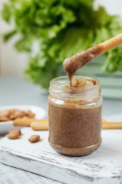 Diet Vegetarian Peanut Butter Cocoa Carob — Stock Photo, Image