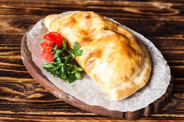 Pão Khachapuri Oriental Com Recheio Queijo — Fotografia de Stock