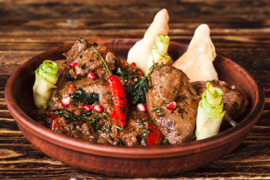 Sebzeli bir Gürcü yemeği.