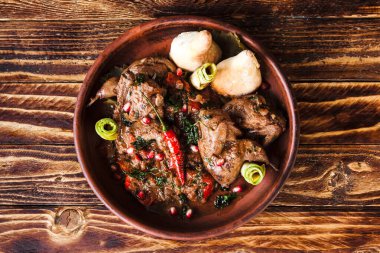 Sebzeli bir Gürcü yemeği.