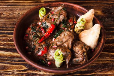 Sebzeli bir Gürcü yemeği.