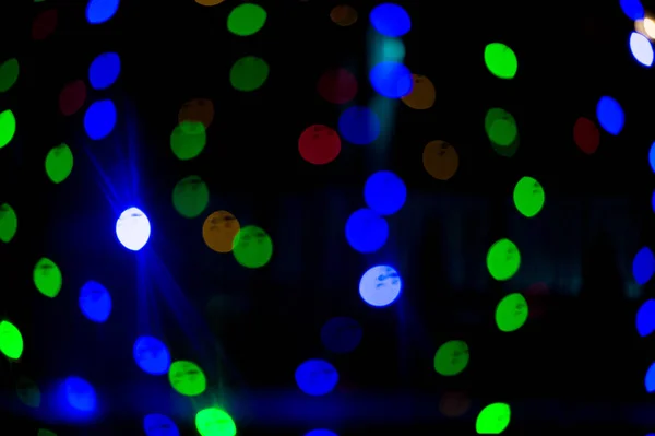 Luzes Bokeh. Belo fundo de Natal. e Ano Novo. luz abstrato festivo com — Fotografia de Stock