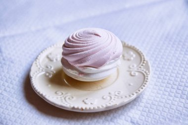 ev yapımı vanilyalı ve gülsuyu marshmallow, seçici odak.