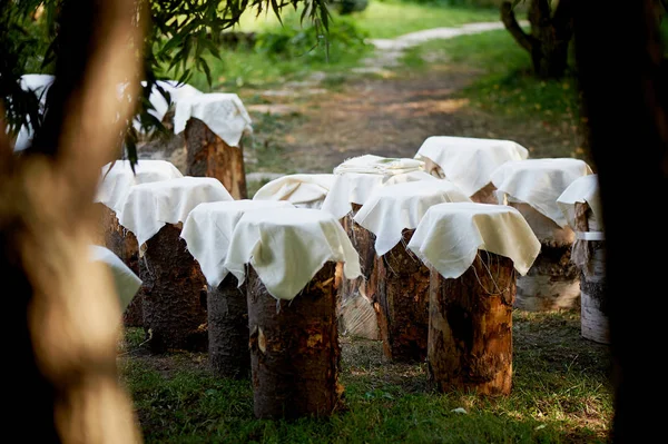 Tissu de coton recouvert de chanvre pour l'enregistrement de mariage — Photo