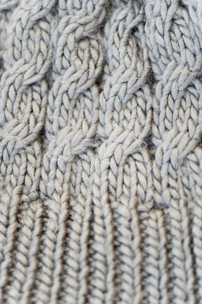 De textuur is dichtbij. Sjaal, muts of trui breien. Handwerk — Stockfoto