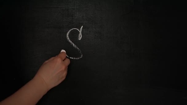 The dollar exchange rate is questionable.Drawing in chalk on a blackboard. Unstable exchange rate — Stock Video