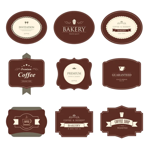 Set of premium qulity guaranteed label for design vintage style. — Stock Vector