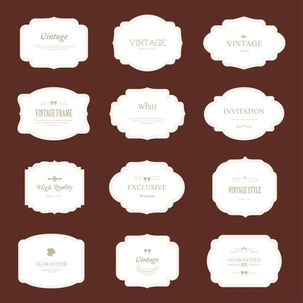 Conjunto de etiqueta vintage de moda antigua. Banner vintage . — Vector de stock