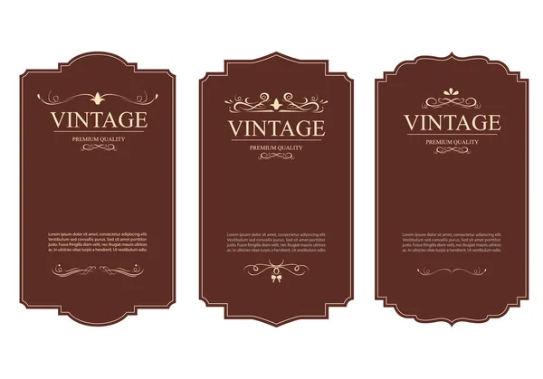 Set of vintage label old fashion. Banner vintage. — Stock Vector