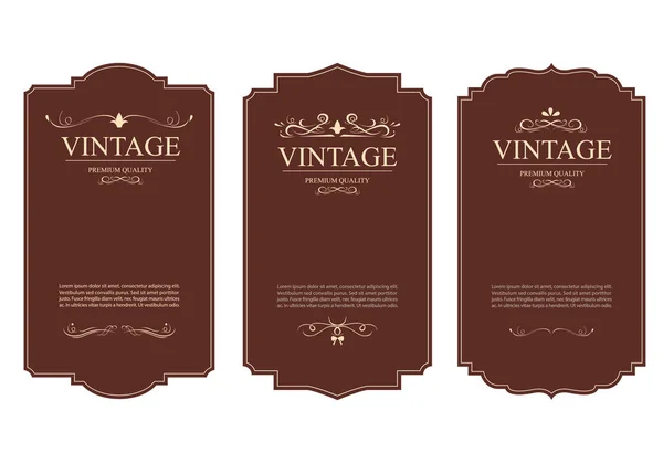 Sada vintage label staré módy. Banner vintage. — Stockový vektor