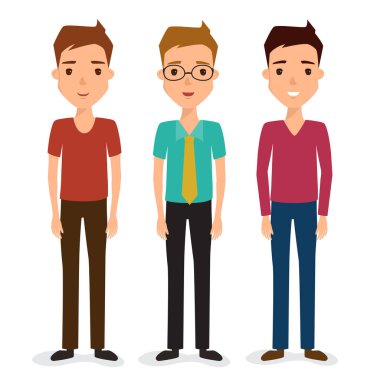 iş iş adam karakter. Avatar insanlar vektör düz tasarım.