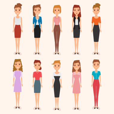 iş kadın karakter. iş kadını illüstrasyon vektör tasarımı.