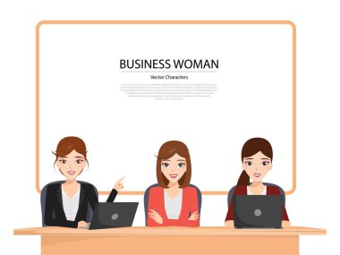 iş kadını karakter sunmak.