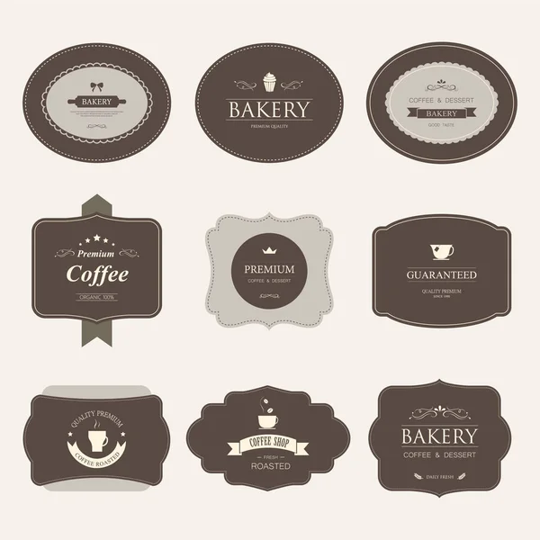 Set Premium Quality Guaranteed Label Design Vintage Style Banner Vector — Stock Vector