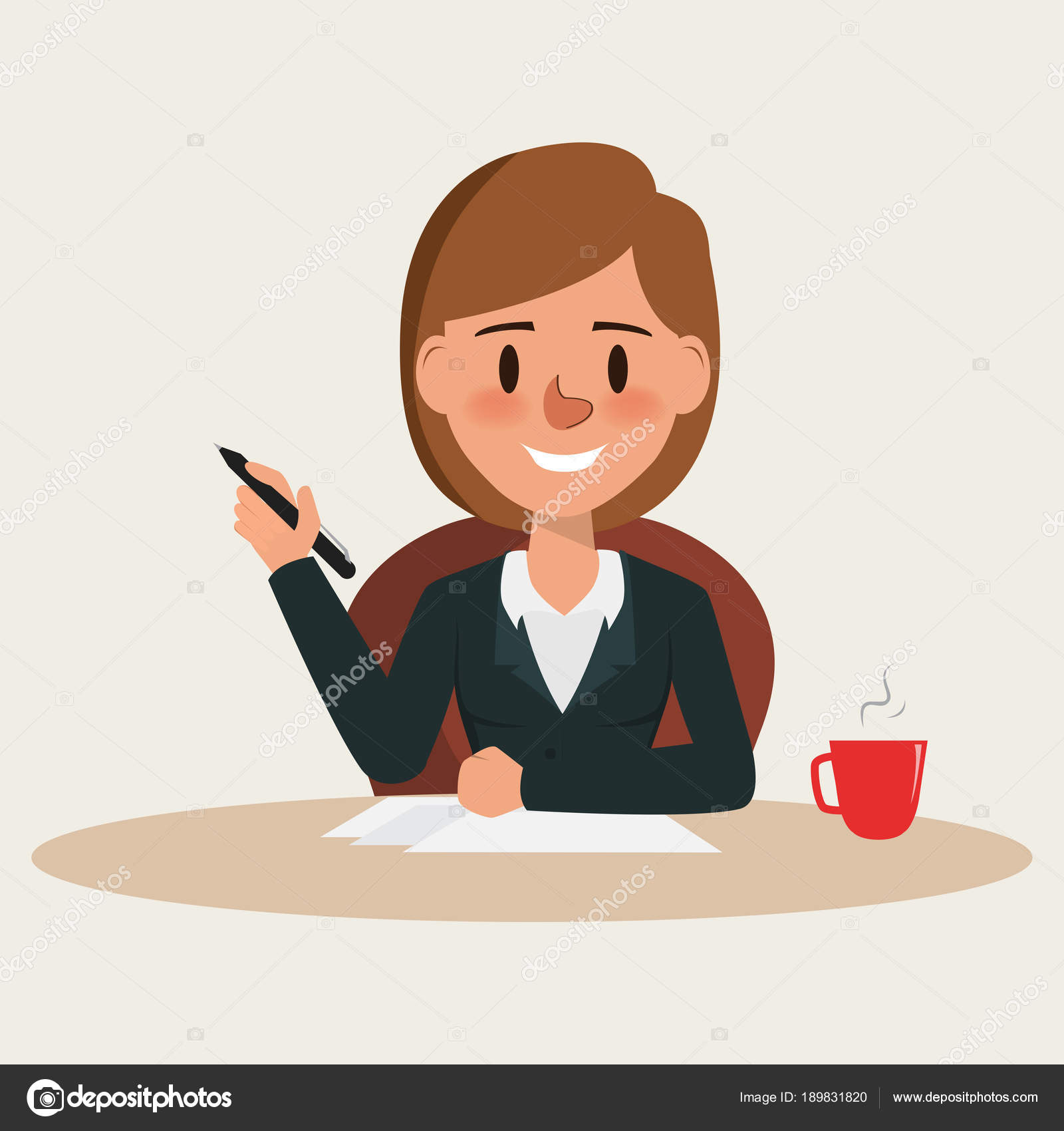 Business woman writing character with paper job. business people in office cartoon design. Stock Vector Image by ©Feliz_Diseno #189831820 Business woman writing character with paper job. business people in office cartoon design. Stock Vector Image by ©Feliz_Diseno #189831820