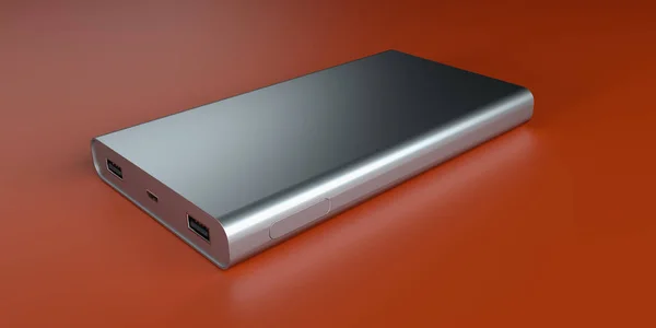 Modelo em branco do moderno dispositivo de bateria banco de potência. corporativo promo presentes mockup 3d render — Fotografia de Stock