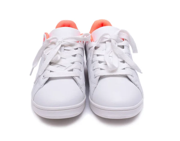 Pair of white sneakers isolated on white background. Sport shoes. — Stock Photo, Image