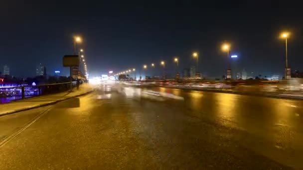Cairo nacht verkeer time-lapse — Stockvideo