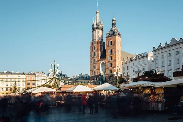 Rynek square Christmas market — Stock Photo, Image