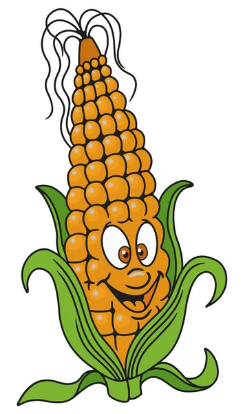 Caricatura de maíz fresco — Archivo Imágenes Vectoriales